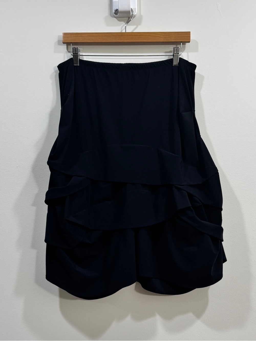 Porto Black Tiered Ruffle Mini Skirt Sz 3 (Fits like US Sz 10)
